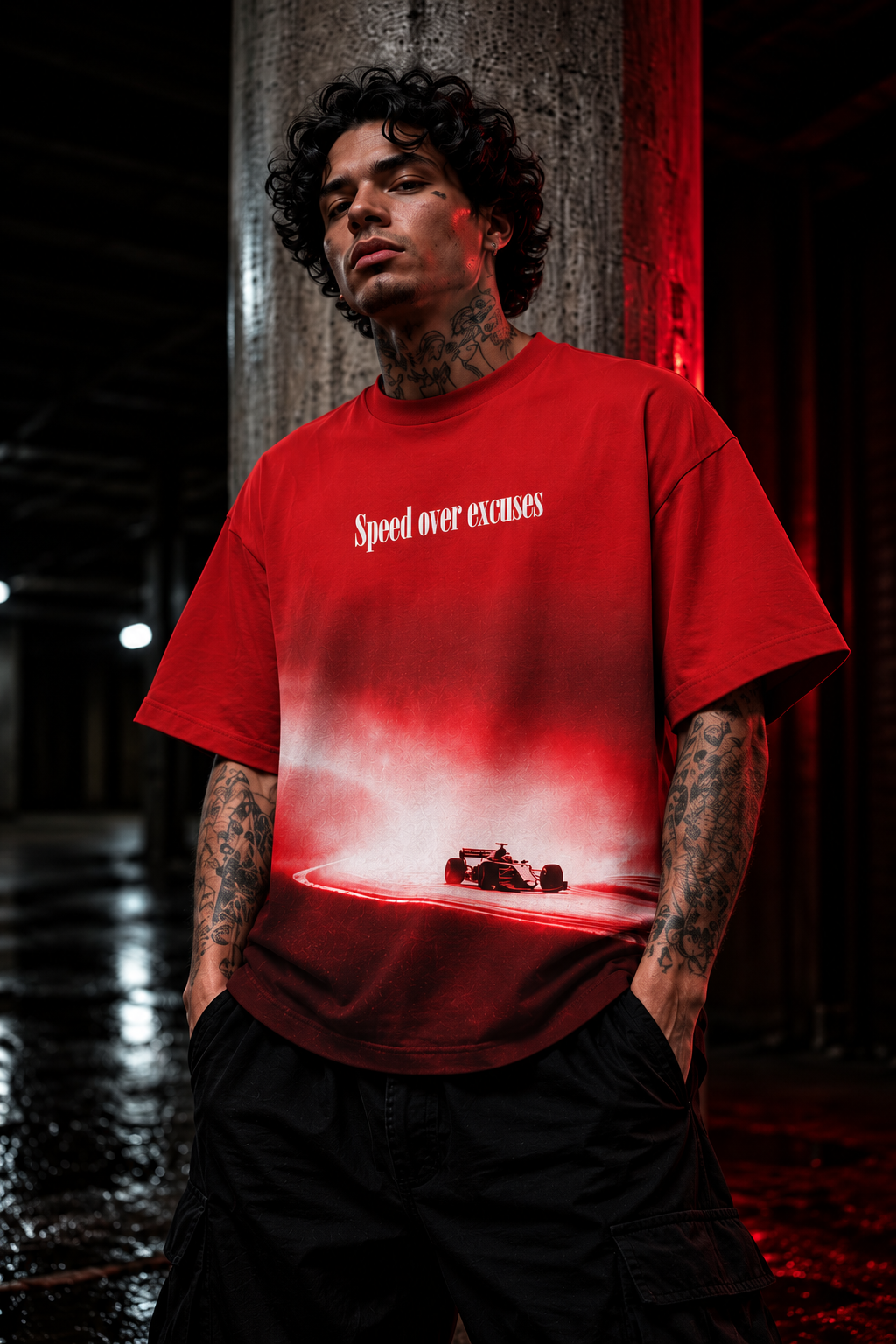 Apex Velocity Oversized Tee – Red Edition