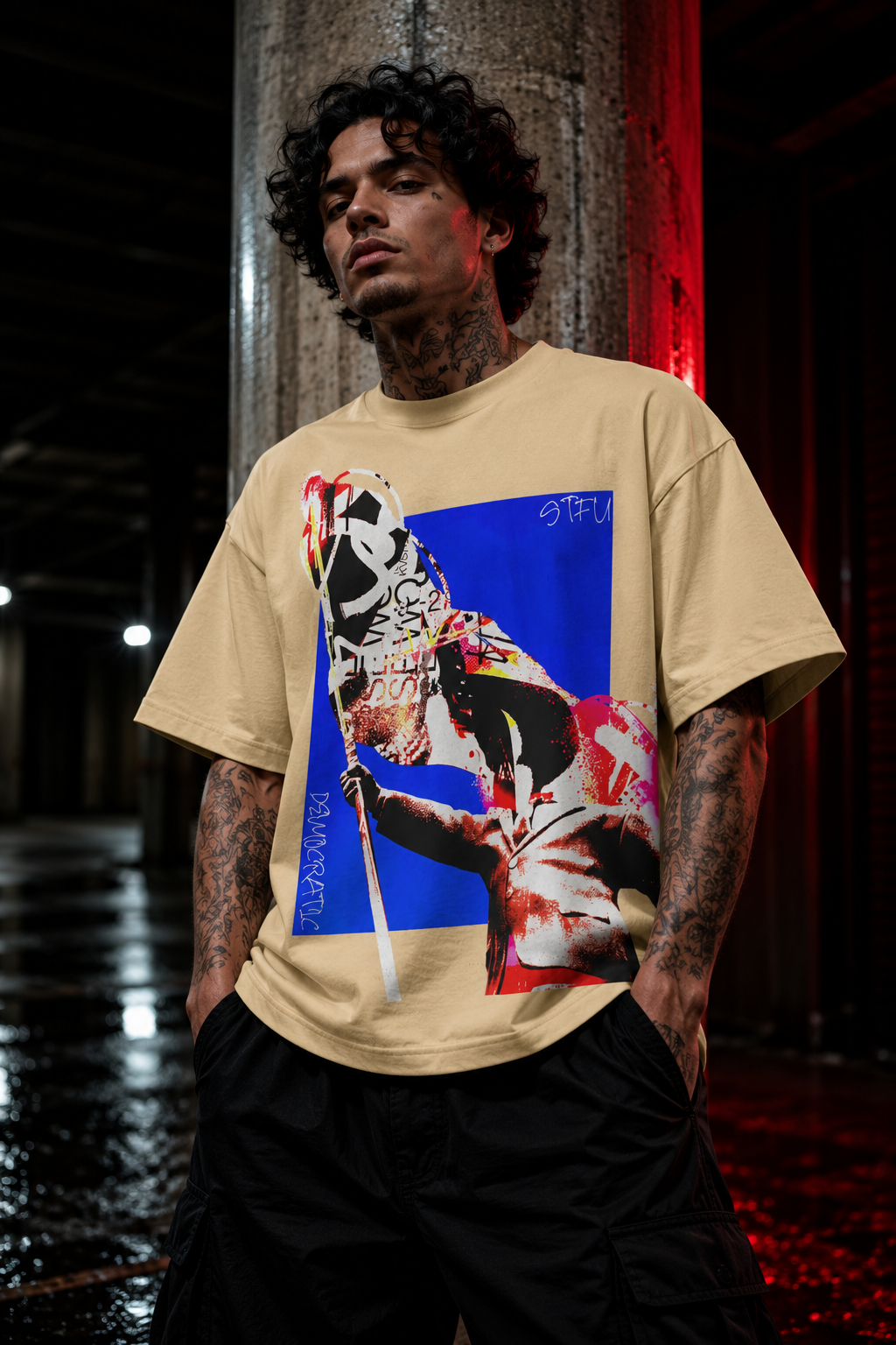 Rebel Theory Oversized Tee – Sand Edition